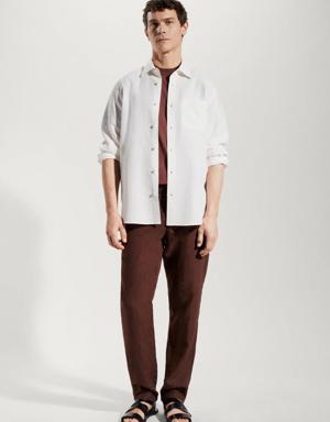 Camicia regular-fit lyocell lino