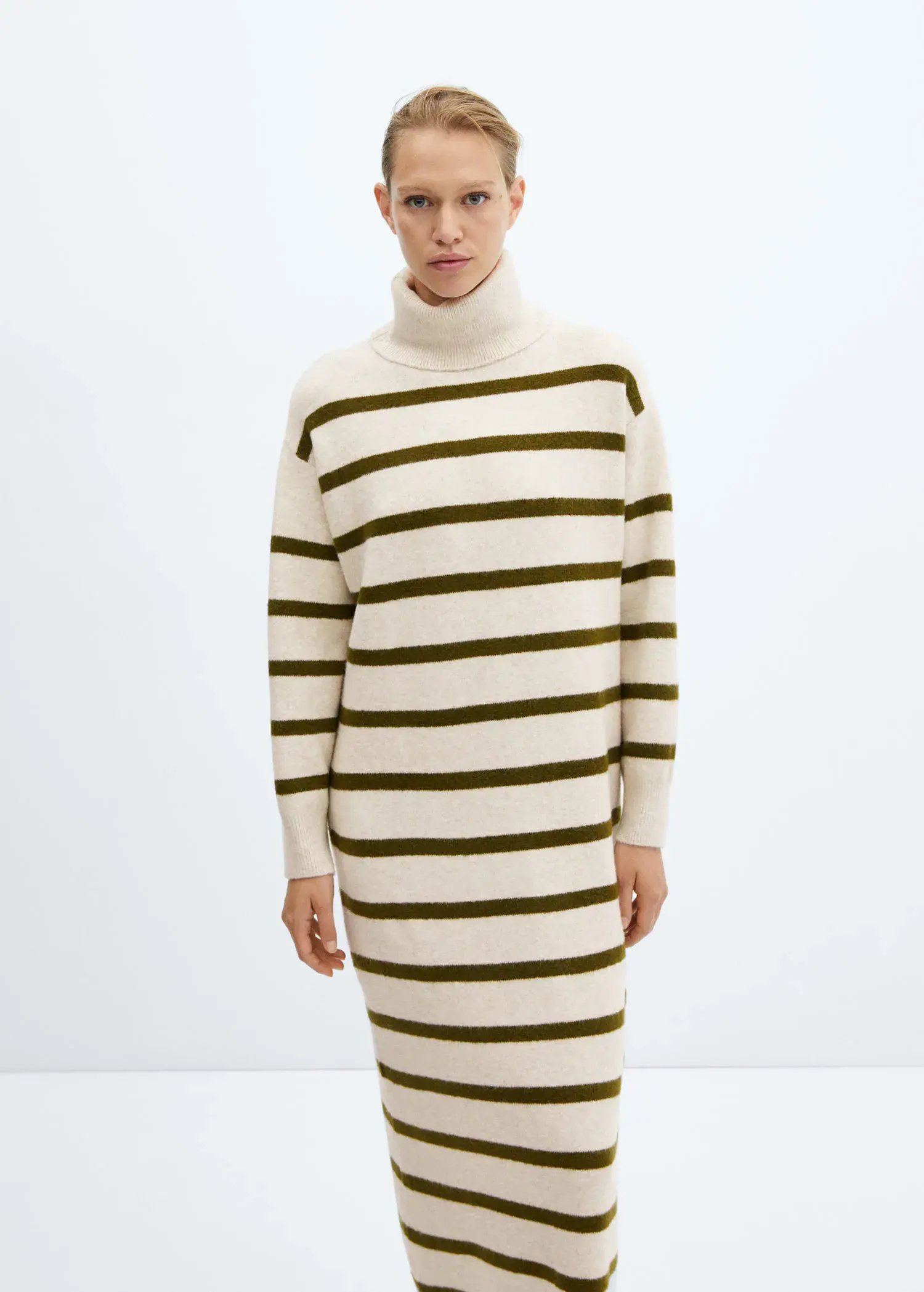 Mango Knitted turtleneck dress. 1
