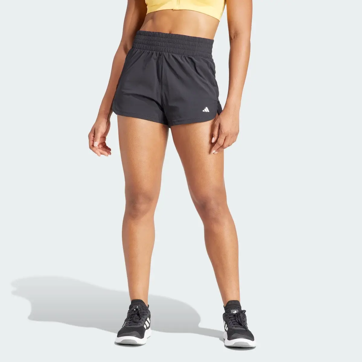 Adidas Pacer Stretch-Woven Zipper Pocket Lux Shorts. 1