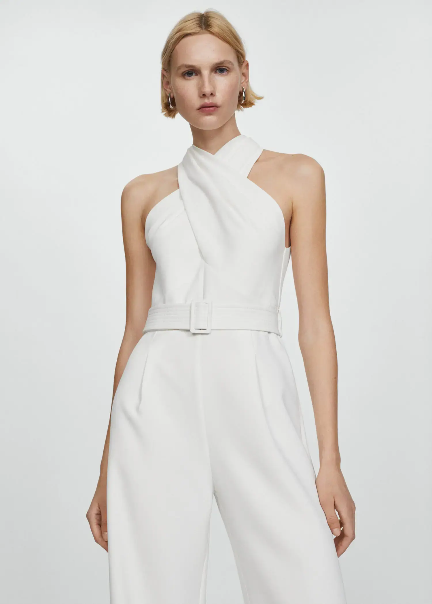 Mango Belted crossover collar jumpsuit. 2