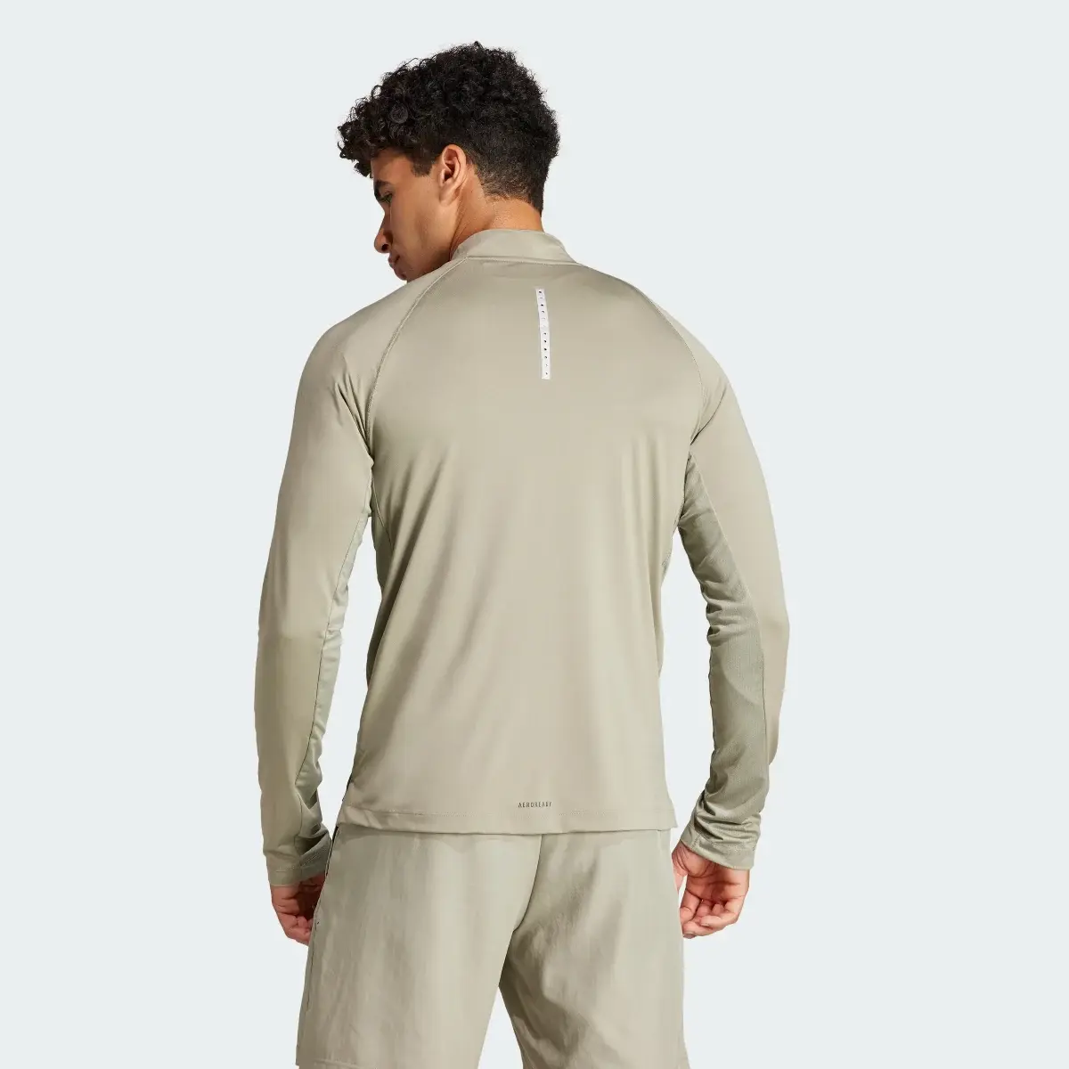 Adidas Gym+ Training 1/4-Zip Long Sleeve Tee. 3