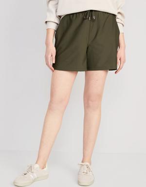 Old Navy High-Waisted PowerSoft Shorts for Women -- 5-inch inseam green