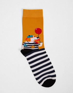 Baloon Art Soket Çorap Desenli