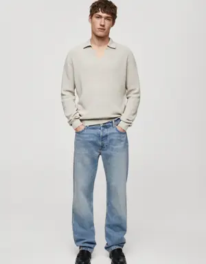 Relaxed-fit medium wash jeans