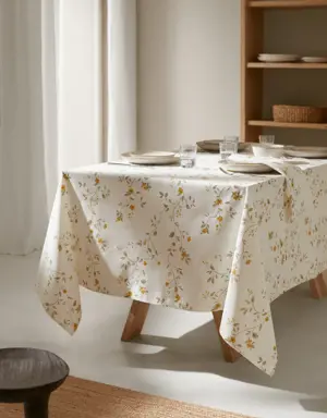 Tischdecke aus Baumwolle mit floralem Print 170 x 170 cm