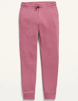 High-Waisted French Terry Jogger Sweatpants for Girls pink