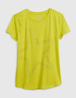 Gap Kids Organic Cotton Interactive Graphic T-Shirt yellow