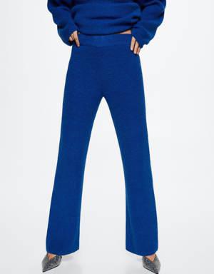 Straight knitted trousers