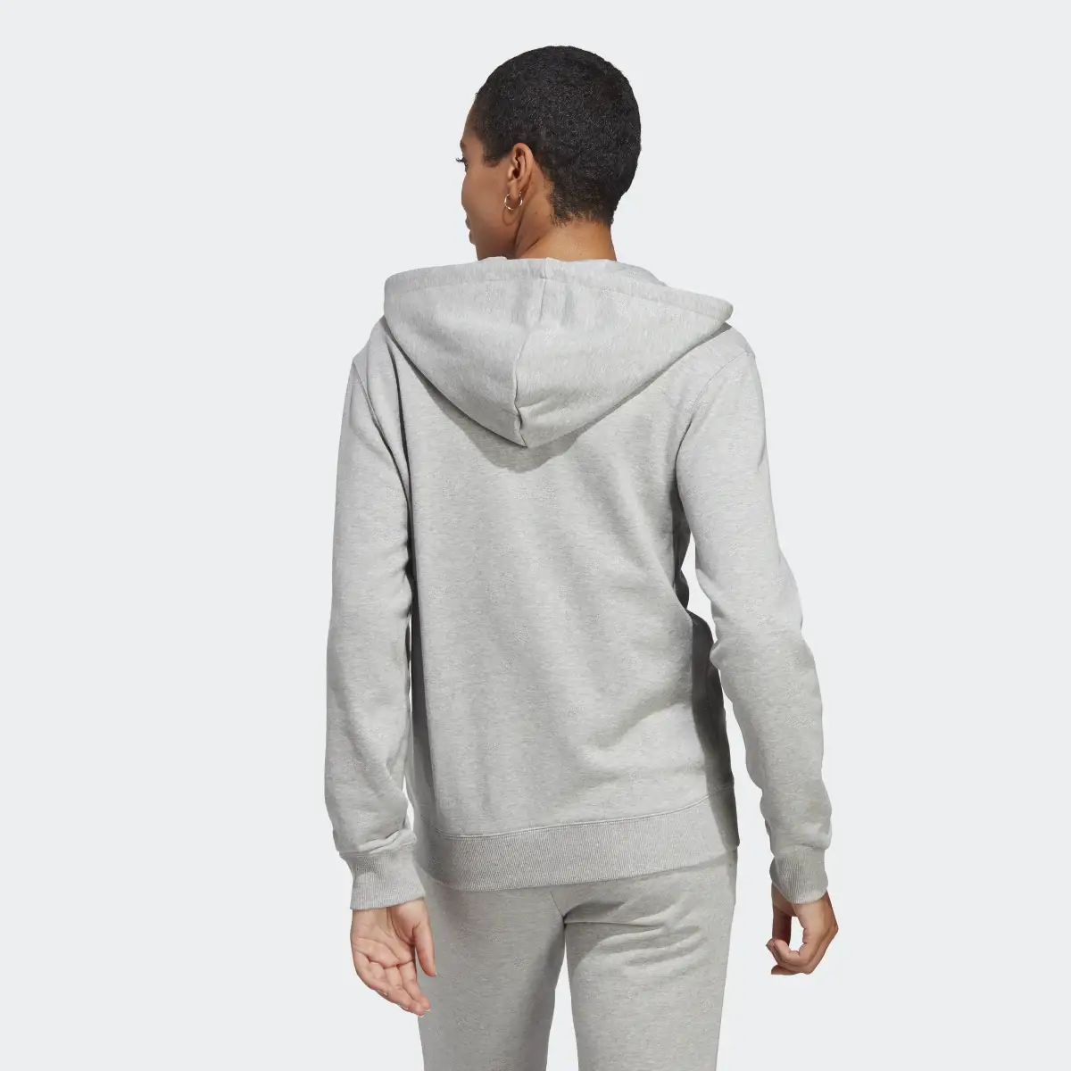 Adidas Felpa con cappuccio Essentials Linear Full-Zip French Terry. 3