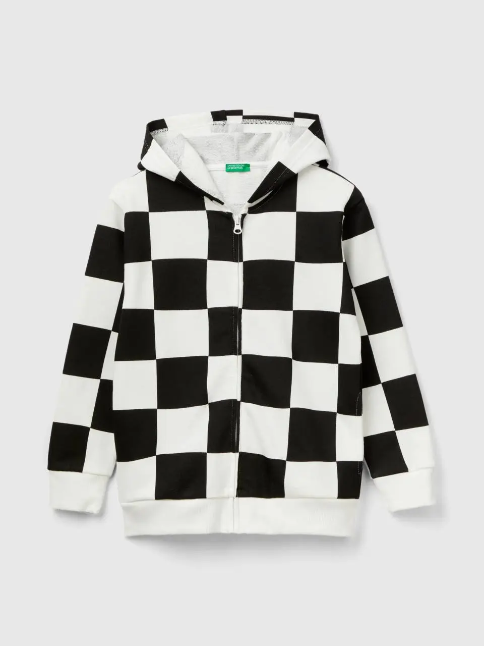 Benetton checkered hoodie. 1