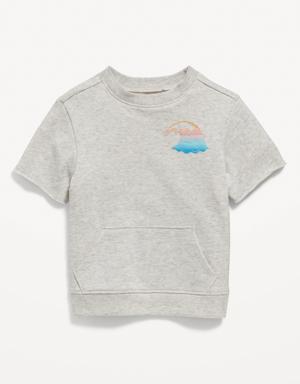 Unisex Short-Sleeve Graphic Sweatshirt for Toddler gray