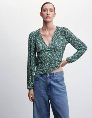 Mango V-neckline blouse