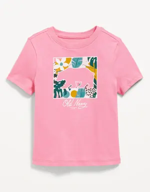 Old Navy Unisex Logo-Graphic T-Shirt for Toddler pink