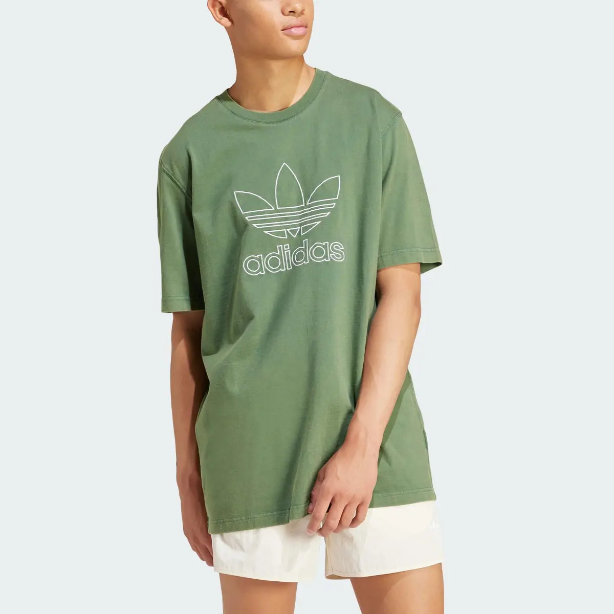 Adidas Adicolor Outline Trefoil T-Shirt. 1