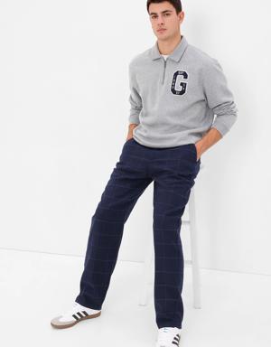 Relaxed Wool-Blend Pants blue