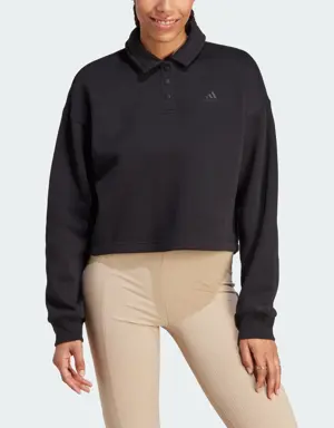 All SZN Fleece Graphic Polo Sweatshirt