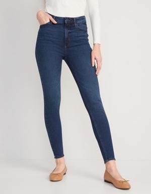 FitsYou 3-Sizes-in-1 Extra High-Waisted Rockstar Super-Skinny Jeans for Women blue
