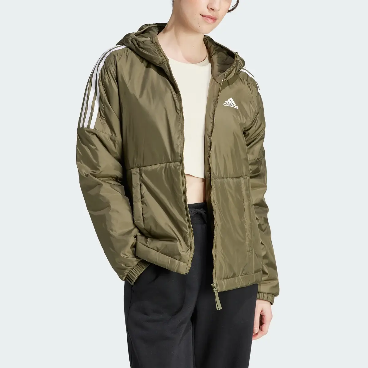 Adidas Essentials Insulated Hooded Jacket. 1