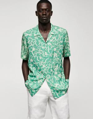 Flowy floral print shirt