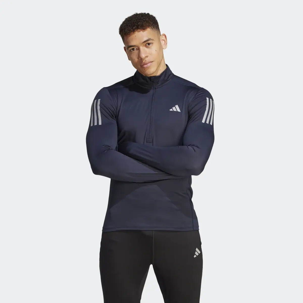 Adidas Own the Run 1/4 Zip Long Sleeve Sweatshirt. 2