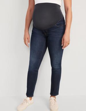 Maternity Full-Panel Skinny Jeans blue