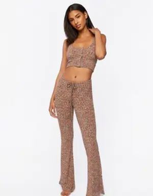 Forever 21 Space Dye Lounge Pants Coffee/Multi