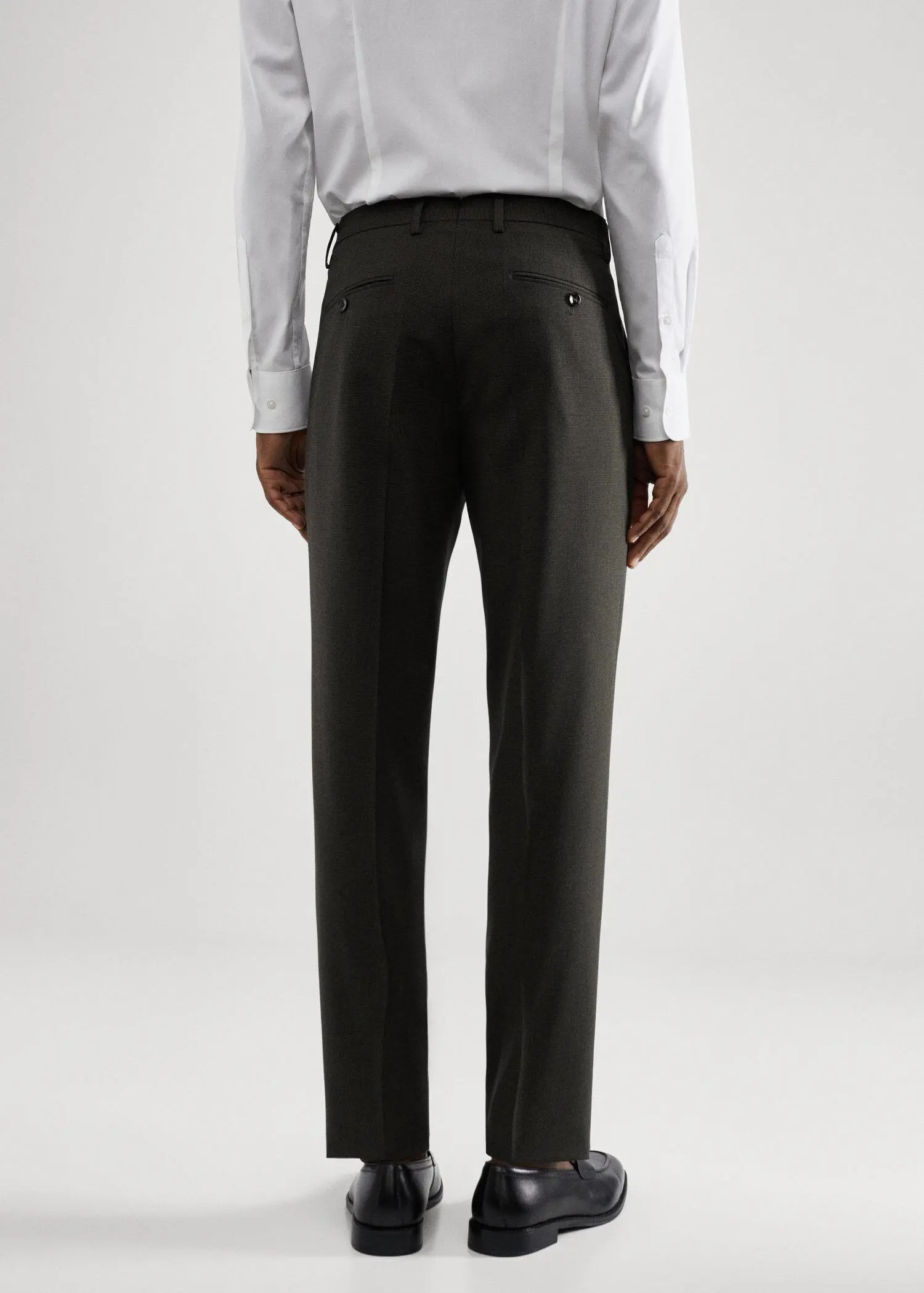 Mango Stretch fabric slim-fit printed suit pants. 3