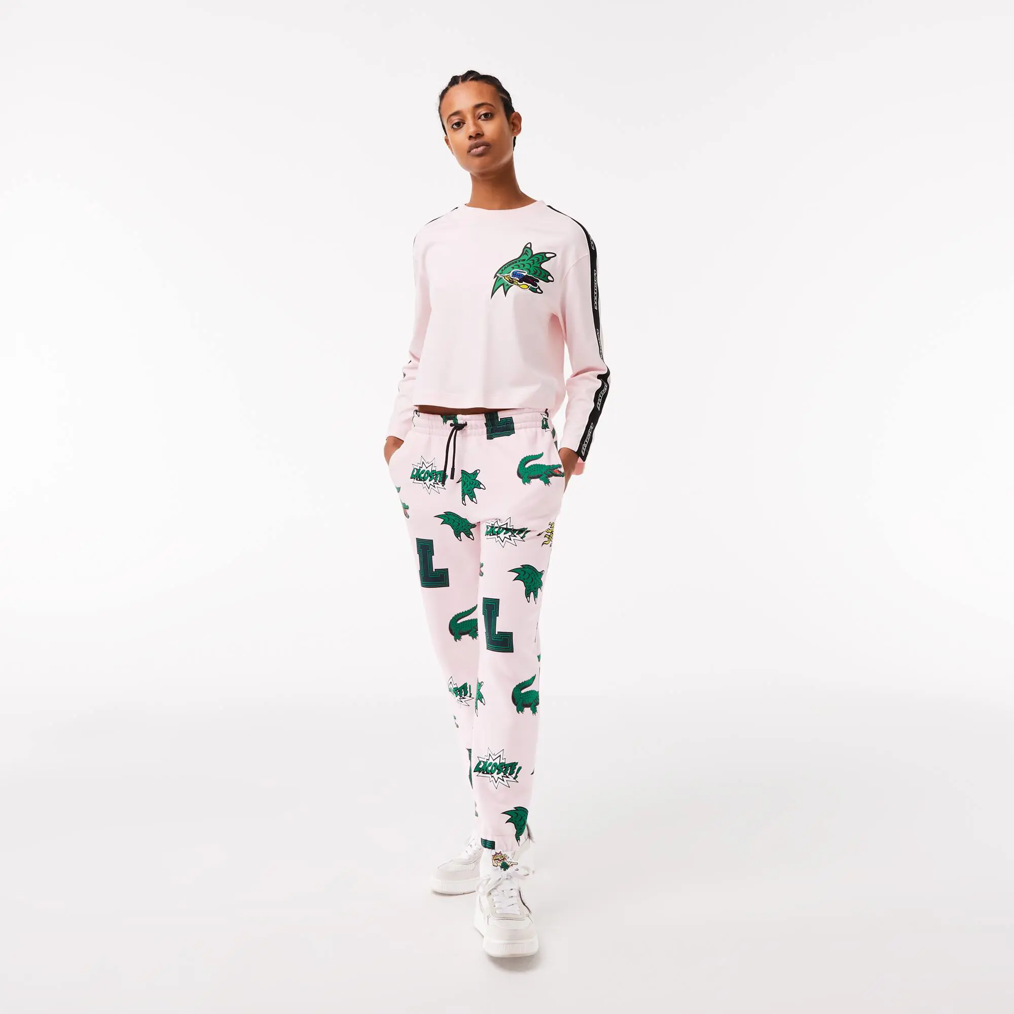 Lacoste Women's Lacoste Holiday Comic Print Trackpants. 1
