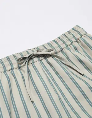 Striped cotton long pyjama