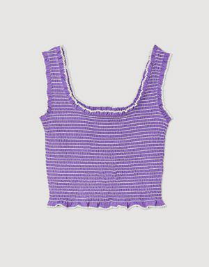 Smocked cropped tank top Login to add to Wish list