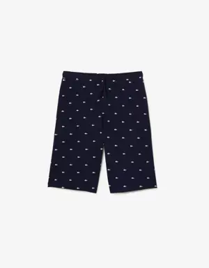 Men’s Crocodile Print Cotton Jersey Pyjamas Shorts
