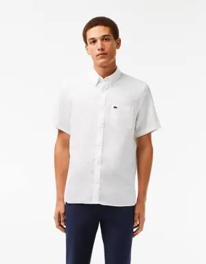 Lacoste Men’s Lacoste Short Sleeve Linen Shirt