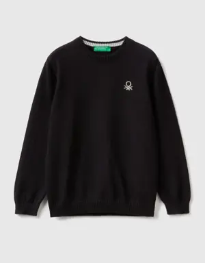 regular fit sweater in 100% cotton