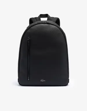 Unisex Soft Matte Full-Grain Leather Flat Backpack