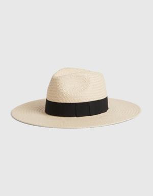 Straw Panama Hat beige