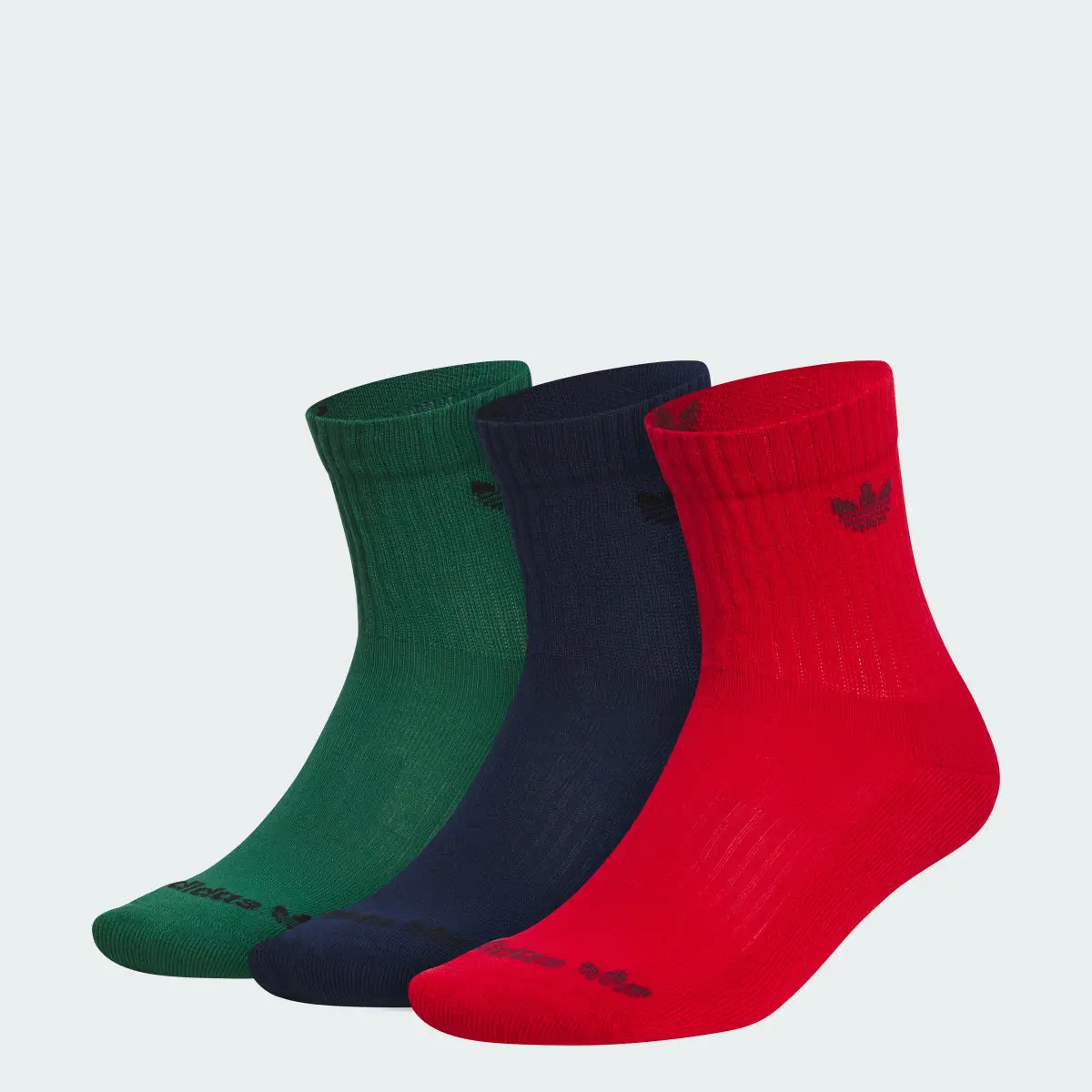 Adidas Originals Trefoil 2.0 3-Pack High Quarter Socks. 1