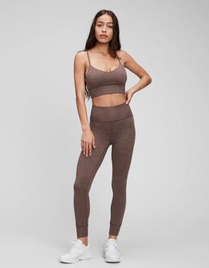 Fit Brushed Tech Jersey Leggings brown