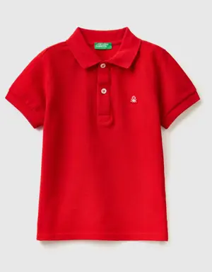 short sleeve polo in organic cotton