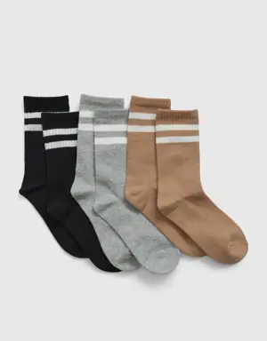 Kids Cotton Crew Socks (3-Pack) multi