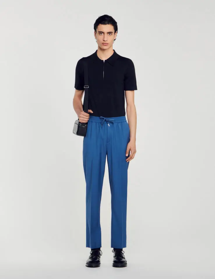 Sandro Elasticated straight-leg pants. 2