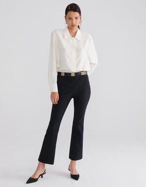 Black Bell Zippered Trousers