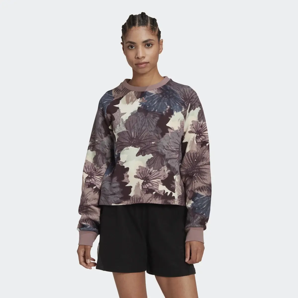 Adidas Allover Print Sweatshirt. 2