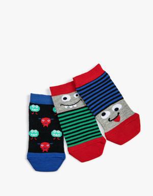 3’lü Desenli Çorap