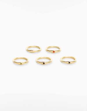 Pack of 5 combined rings