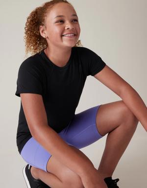 Athleta Girl Power Up Seamless Regular Length Tee black