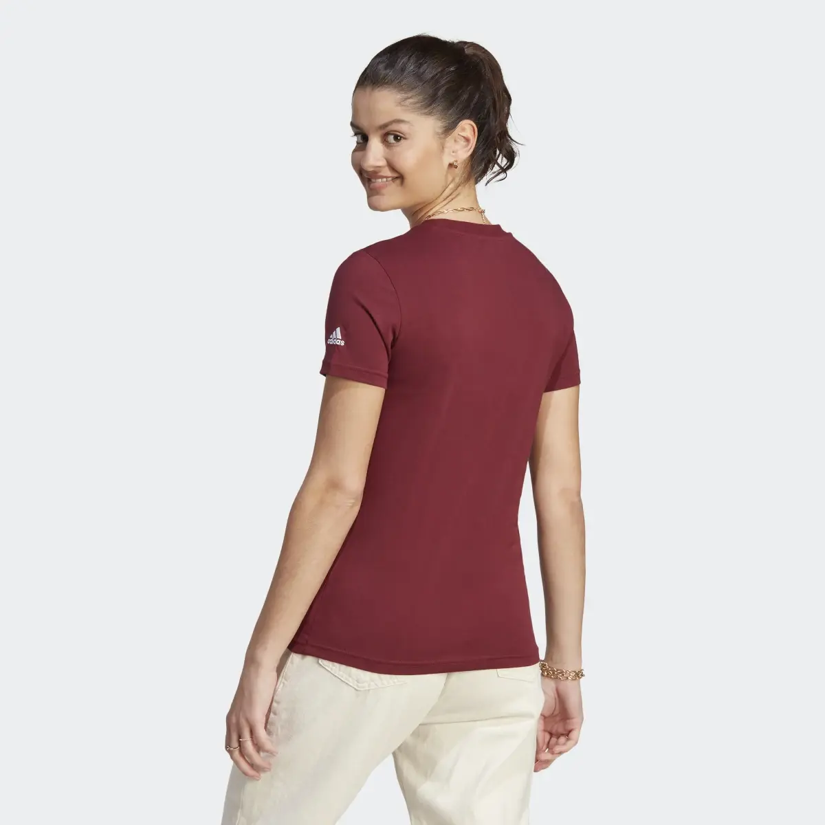 Adidas LOUNGEWEAR Essentials Slim Logo T-Shirt. 3