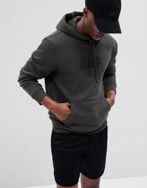 Arch Logo Flag Hoodie gray