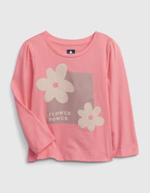 Toddler 100% Organic Cotton Mix and Match Graphic T-Shirt pink