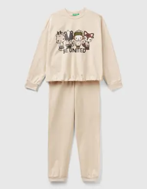 mascot pyjamas with cropped shirt