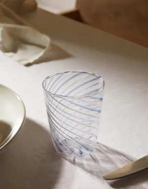 Zweifarbiges Trinkglas aus 100 % Borosilikatglas